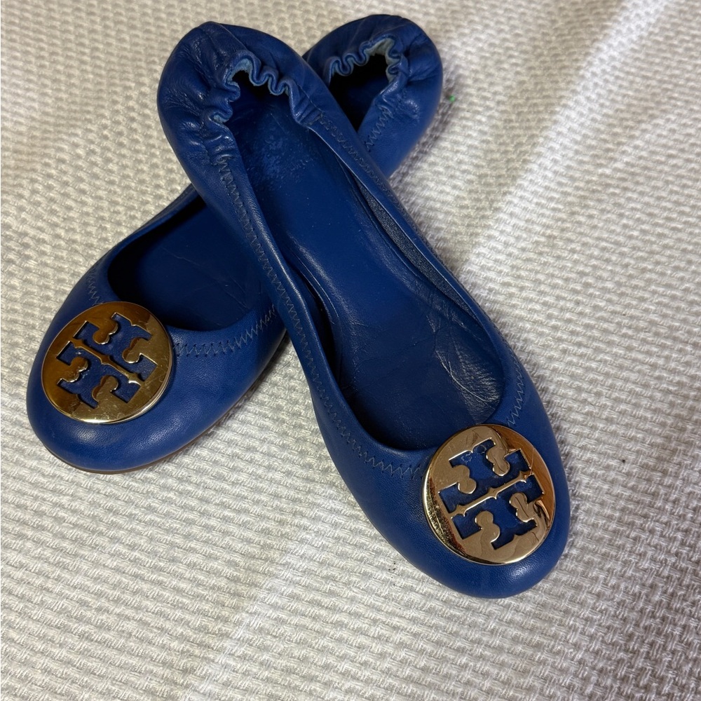 Tory Burch Blue Ballet Flats
